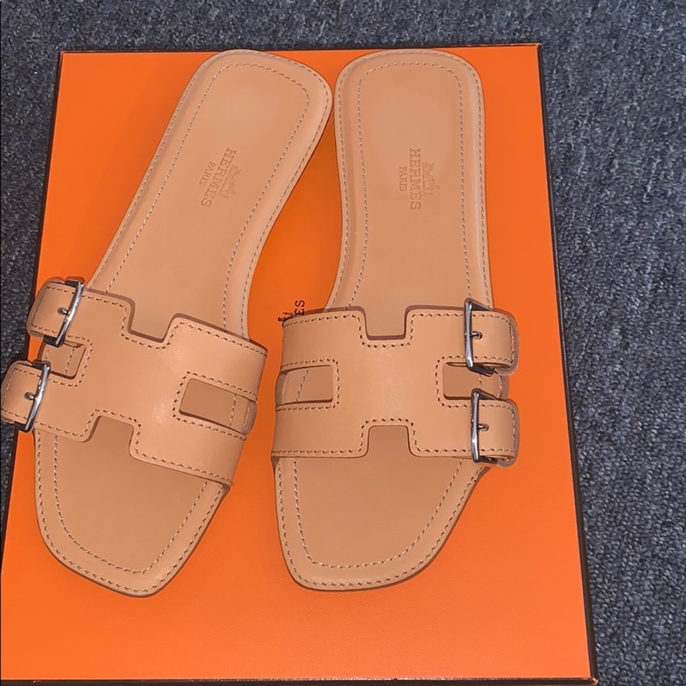 Hermès Oran remake calfskin women mules